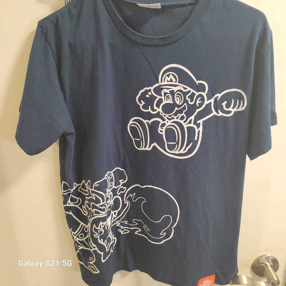 Universal Studios Japan Super Nintendo World Mario Bowser Graphic Tee Navy M